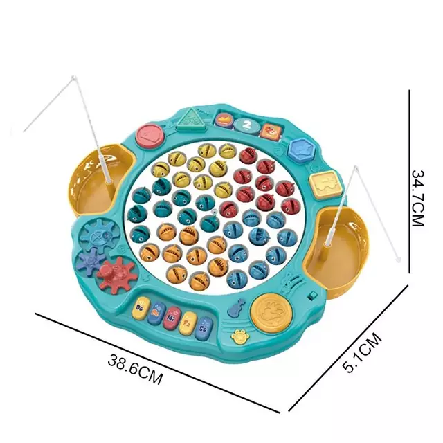 Joc De Pescuit Interactiv Cu Muzica, Lumini, Forme (45 pesti)