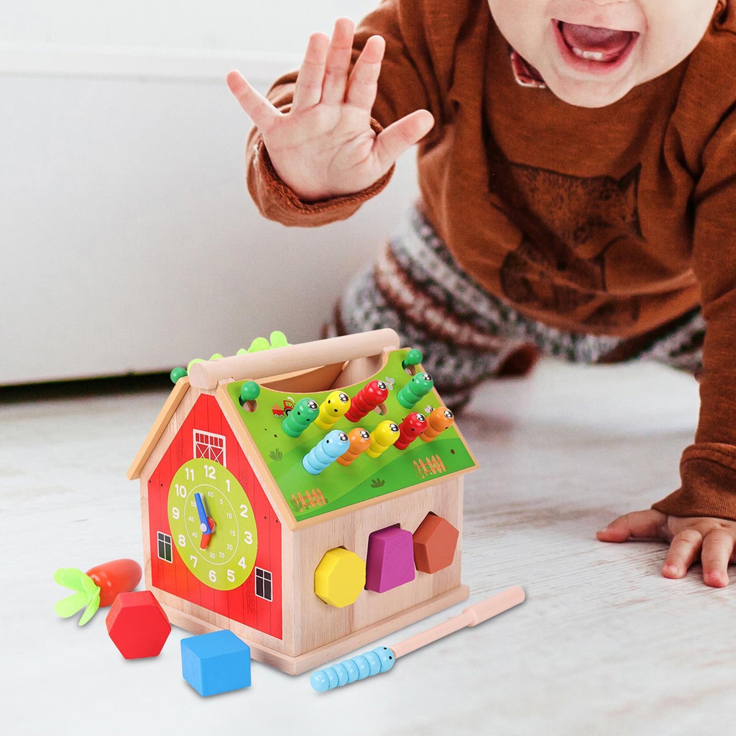 Casuta Montessori Multifunctionala Din Lemn (3-in-1)