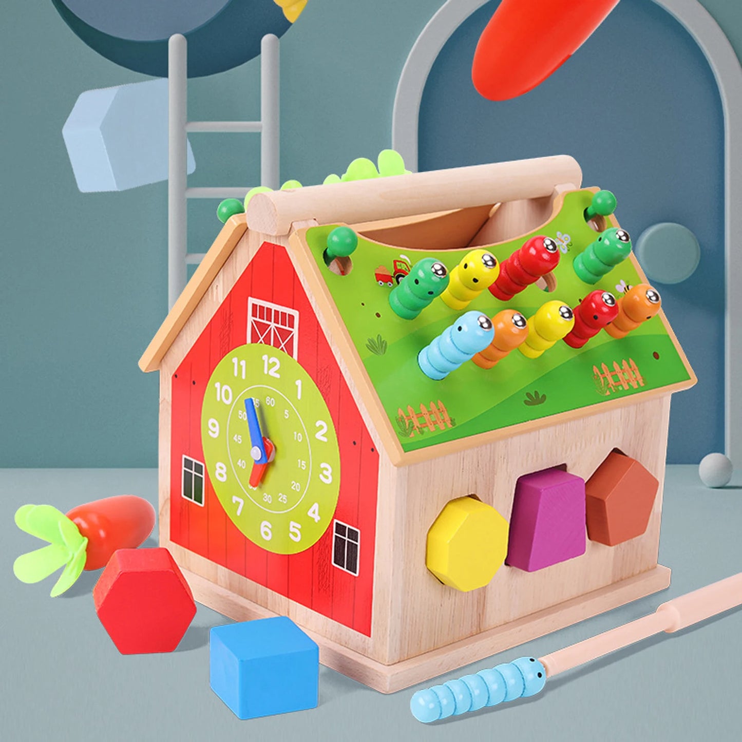 Casuta Montessori Multifunctionala Din Lemn (3-in-1)