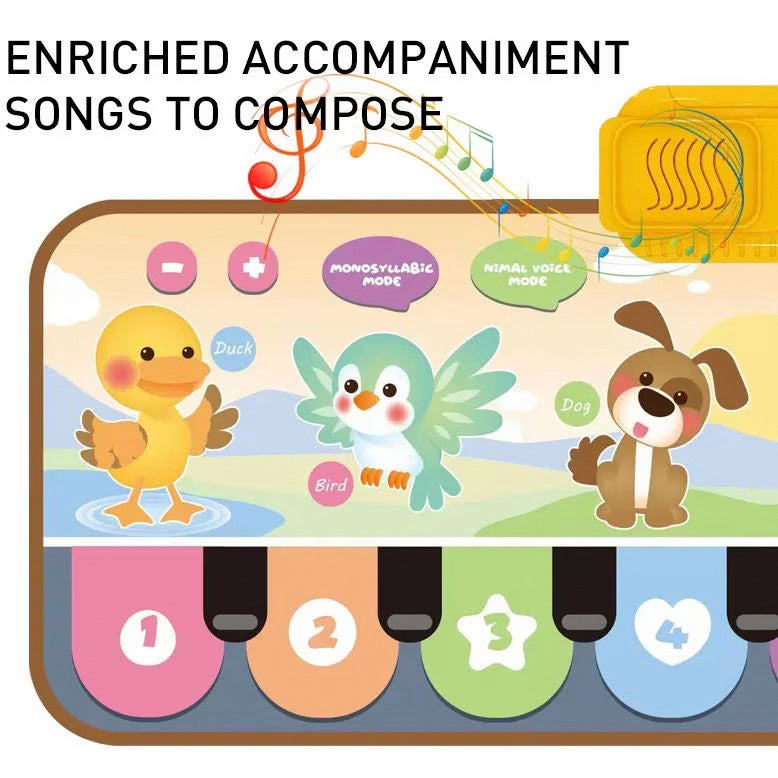 Covoras Muzical Montessori Cu Sunete Animale Si Numere (80cm x 30cm)