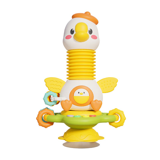 Interactive Duck Toy With Rattle And Suction Cup
