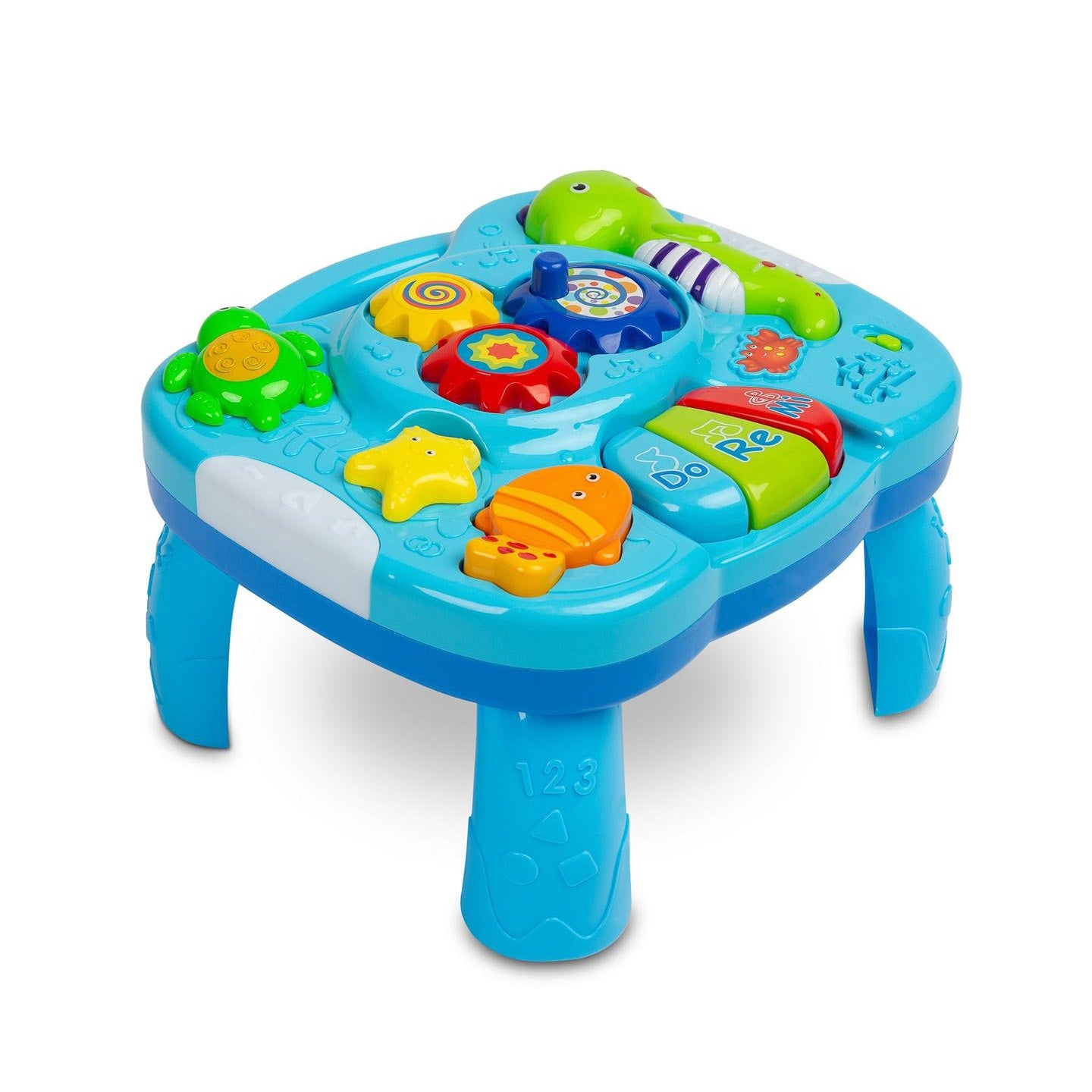 Masuta Interactiva De Activitati Albastra (2-in-1)