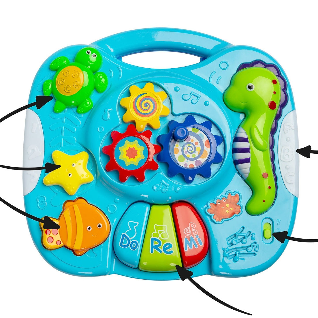 Masuta Interactiva De Activitati Albastra (2-in-1)