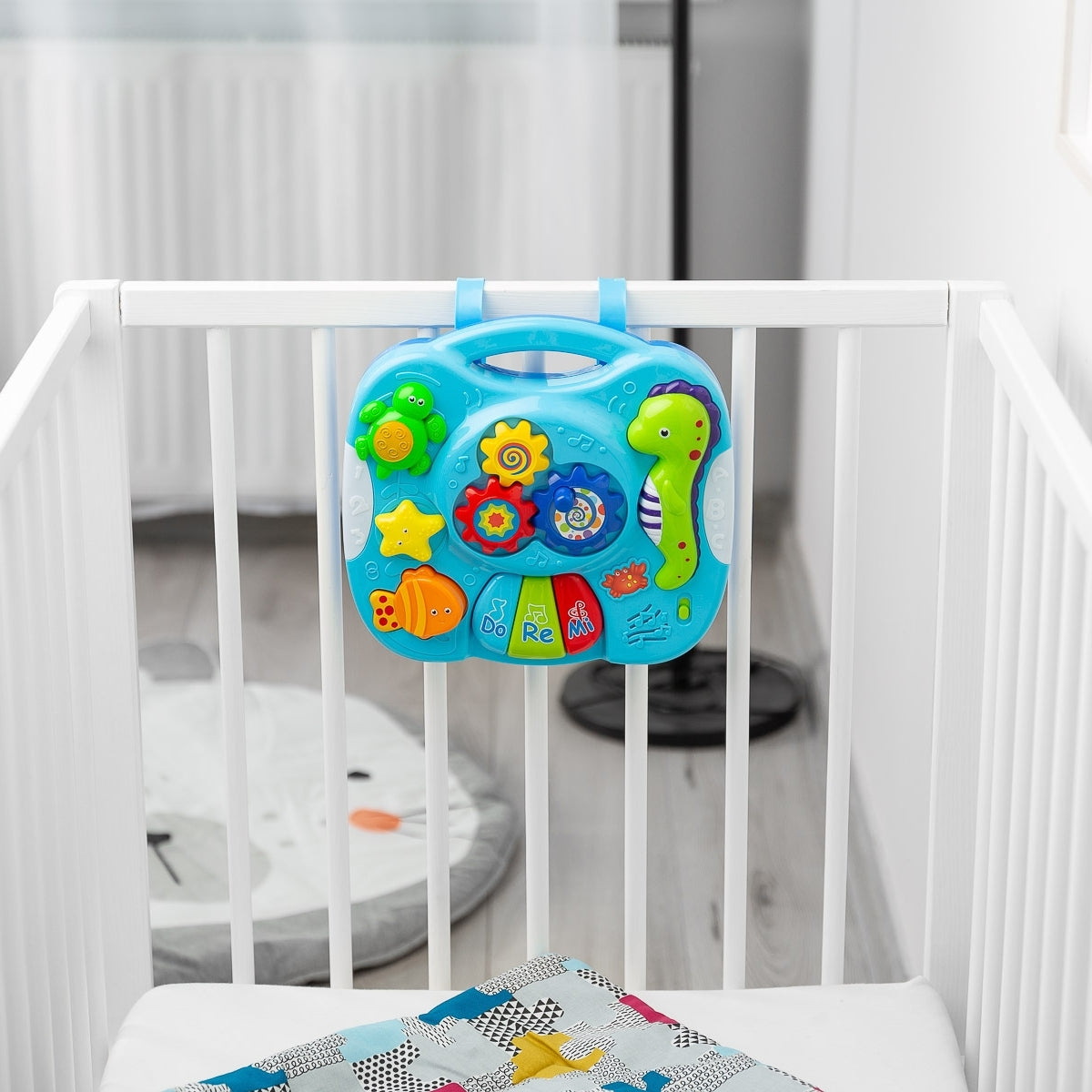 Masuta Interactiva De Activitati Albastra (2-in-1)