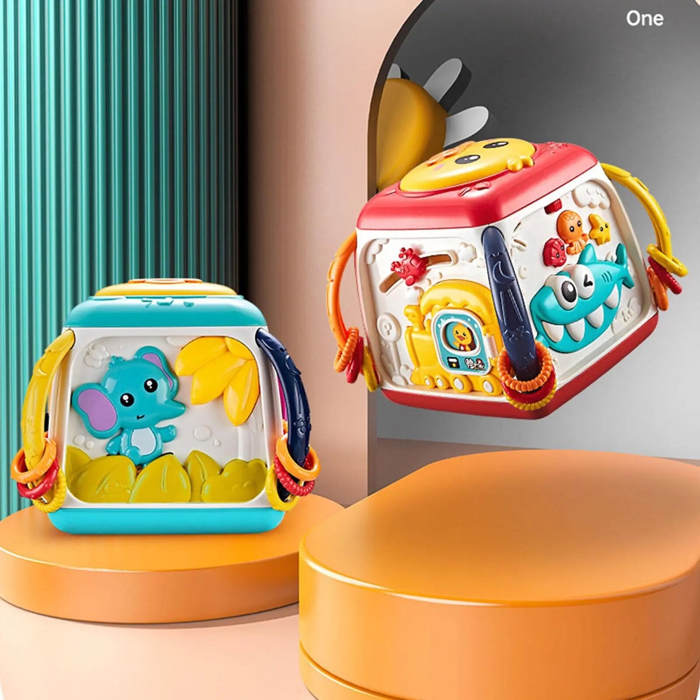 Piramida Multifunctionala Cu Activitati Bebelusi (6-in-1)