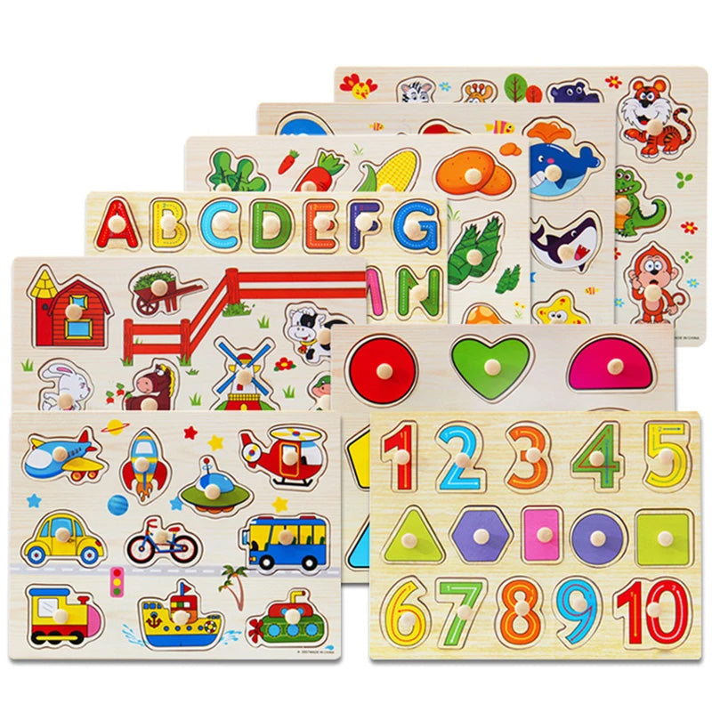 Puzzle Incastru Din Lemn: Alfabetul (26 piese)