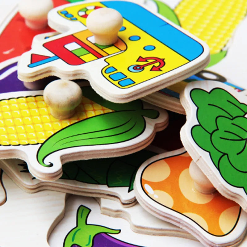 Puzzle Incastru Din Lemn: Alfabetul (26 piese)
