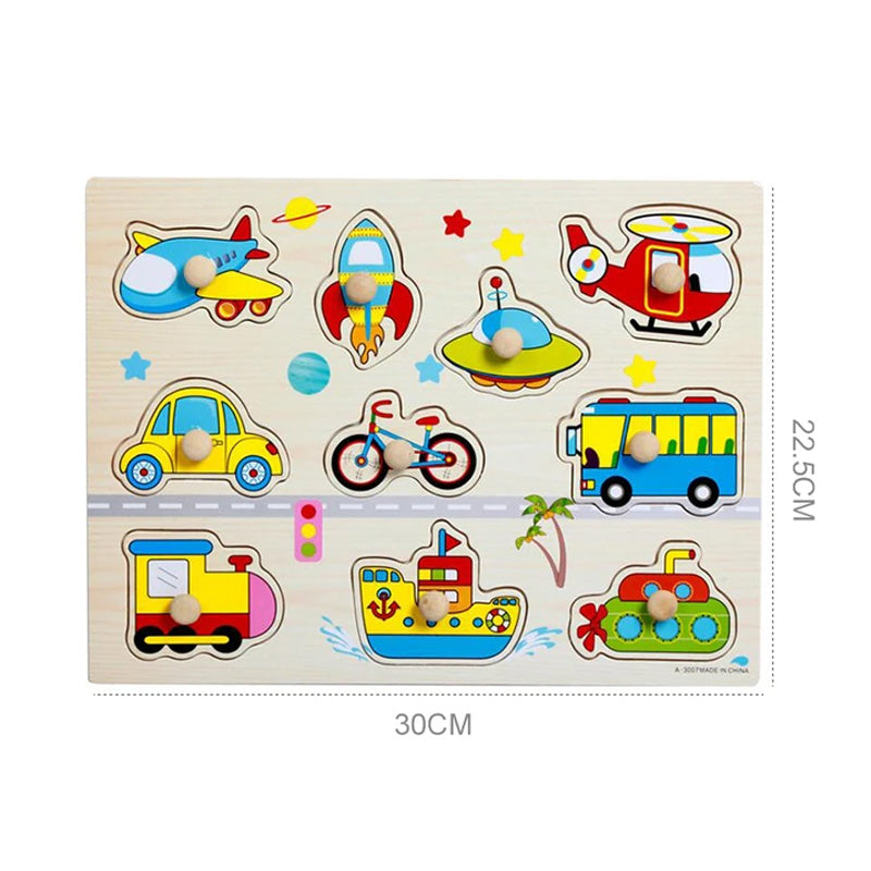 Puzzle Incastru Din Lemn: Alfabetul (26 piese)