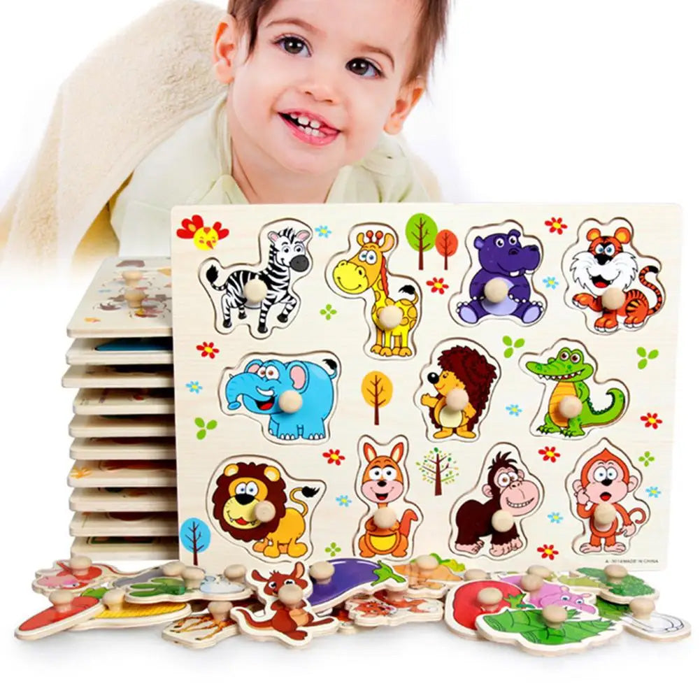 Puzzle Incastru Din Lemn: Alfabetul (26 piese)