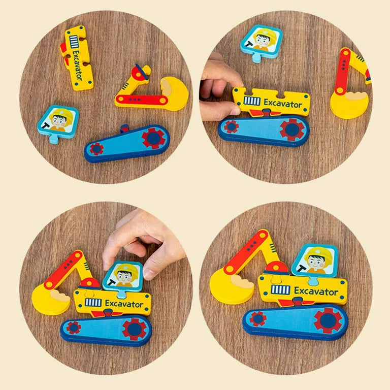 Puzzle Din Lemn 3D: Mijloace De Transport