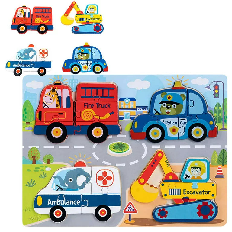 Puzzle Din Lemn 3D: Mijloace De Transport