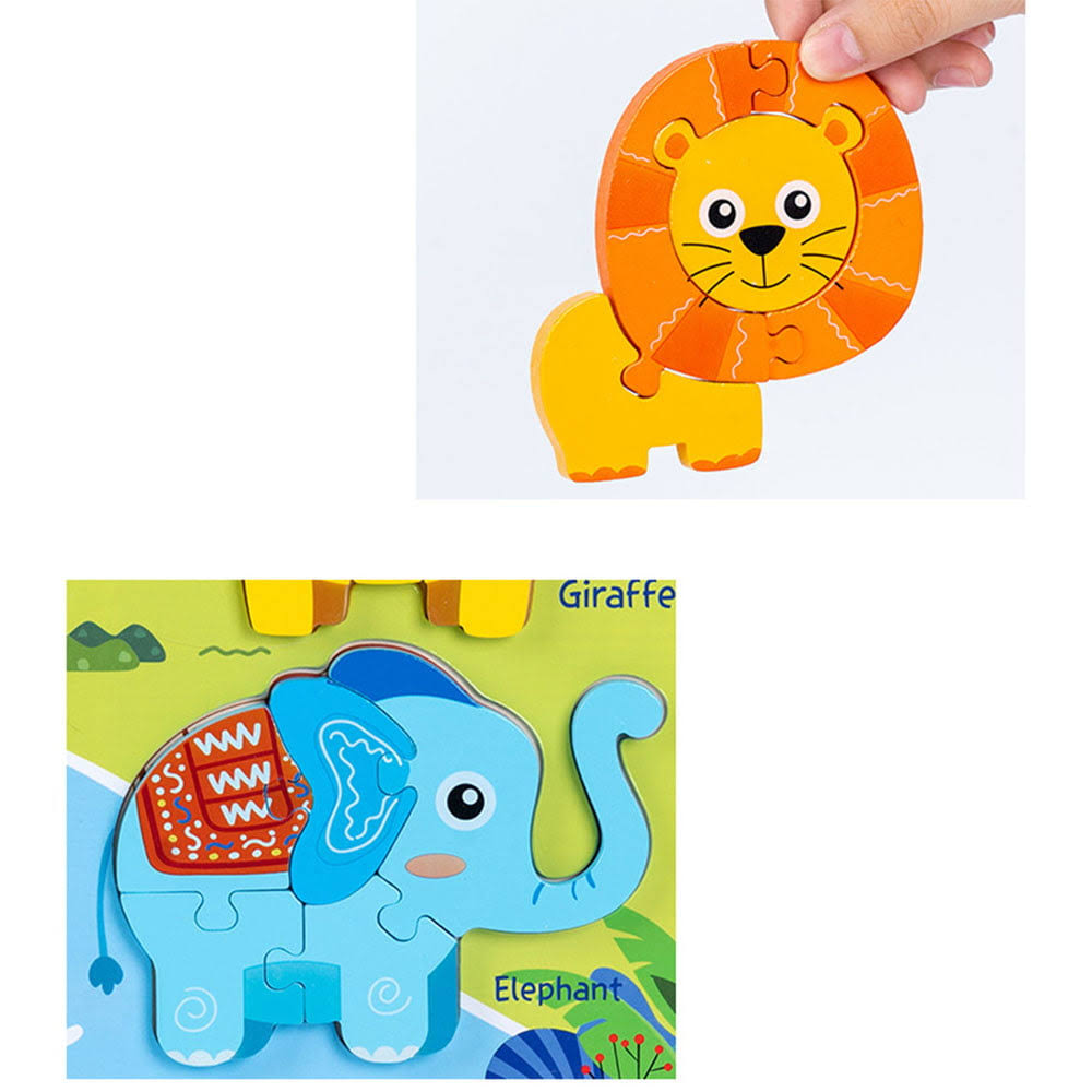 Puzzle Din Lemn 3D: Animalele Junglei