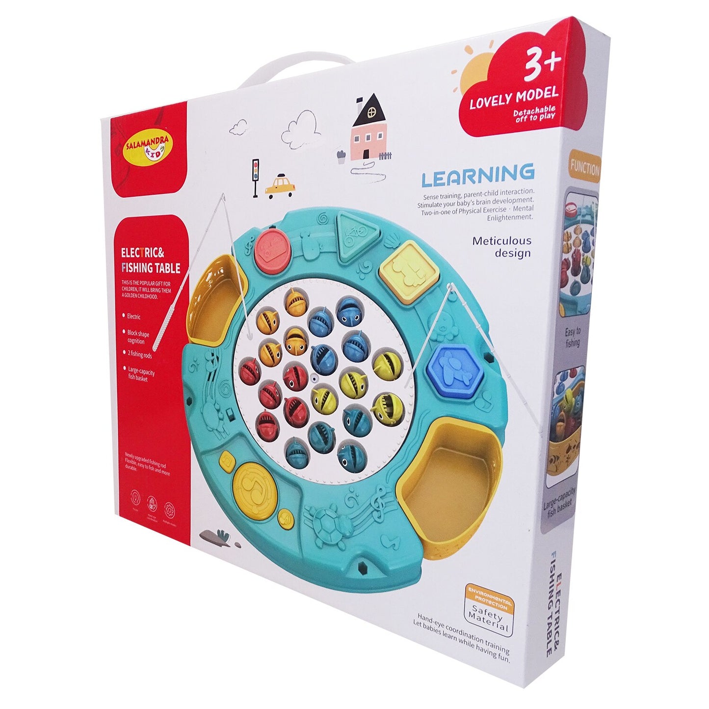 Joc De Pescuit Interactiv Cu Muzica, Lumini, Forme (45 pesti)