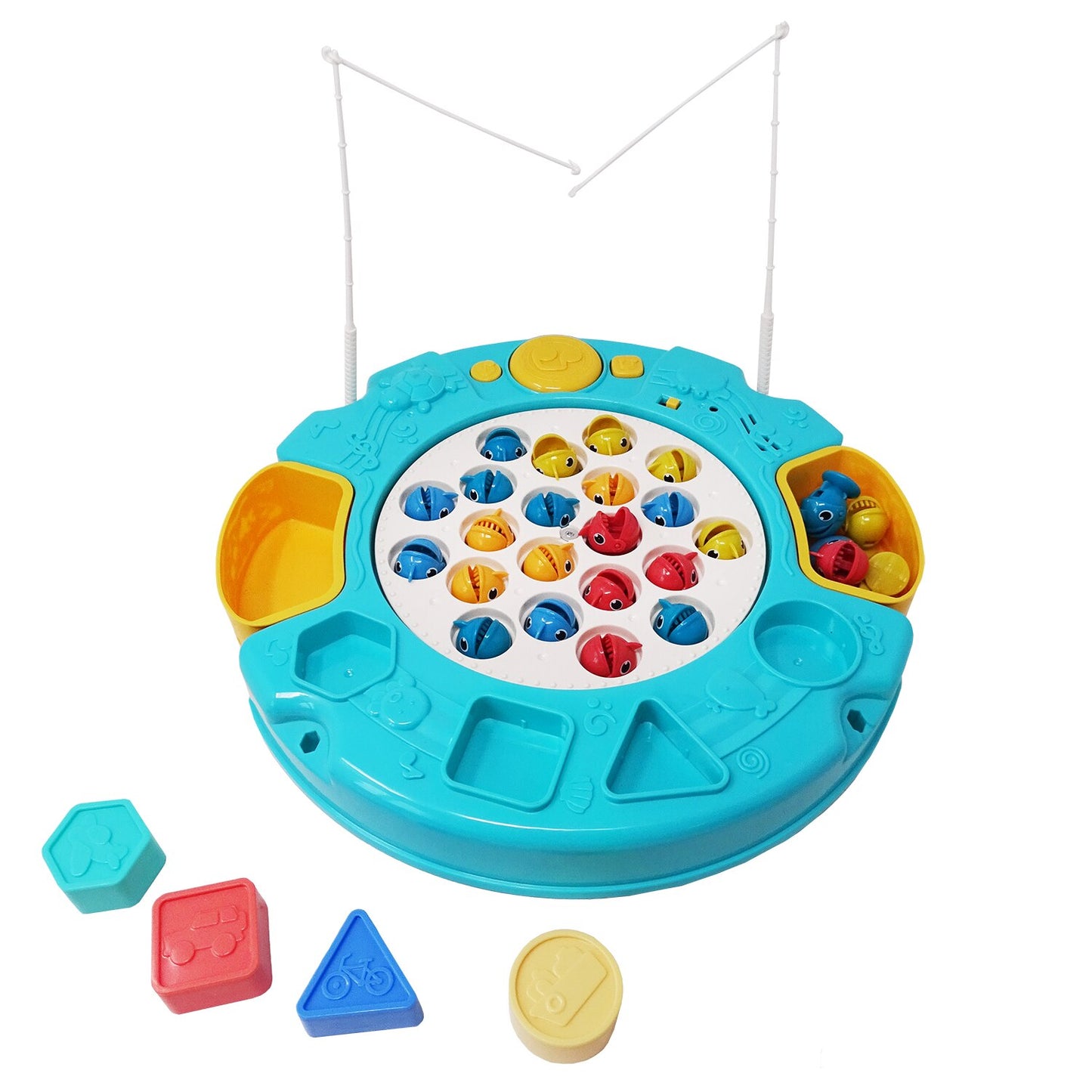 Joc De Pescuit Interactiv Cu Muzica, Lumini, Forme (45 pesti)