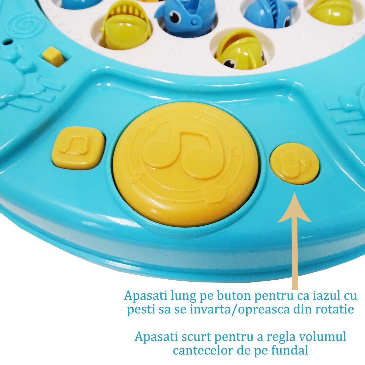 Joc De Pescuit Interactiv Cu Muzica, Lumini, Forme (45 pesti)