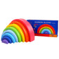 Curcubeu Din Lemn Stivuire Rainbow Blocks (8 piese)