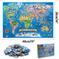 Set Puzzle Educativ: Harta Lumii In Engleza (200 piese)