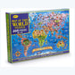 Set Puzzle Educativ: Harta Lumii In Engleza (200 piese)