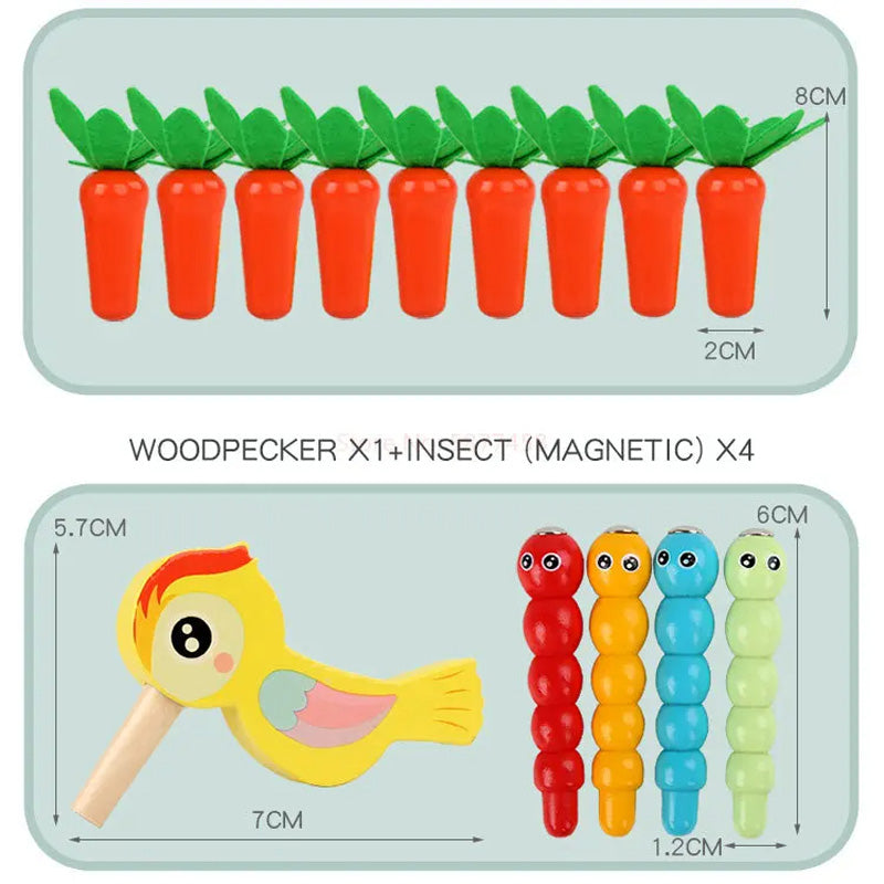 Cub Educativ Din Lemn Centru Activitati Montessori (6-in-1)