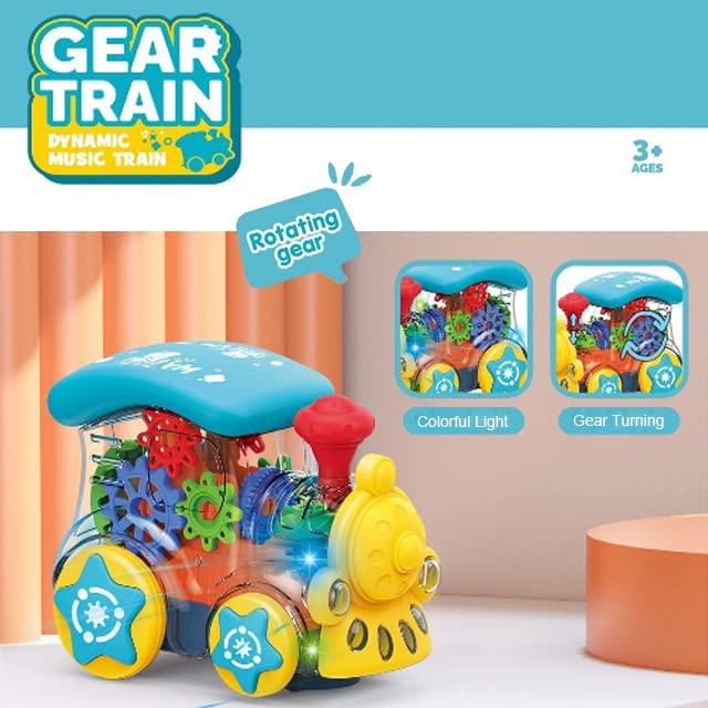 GEARWHEEL TRAIN: Locomotiva Cu Mecanisme, Sunete Si Lumini