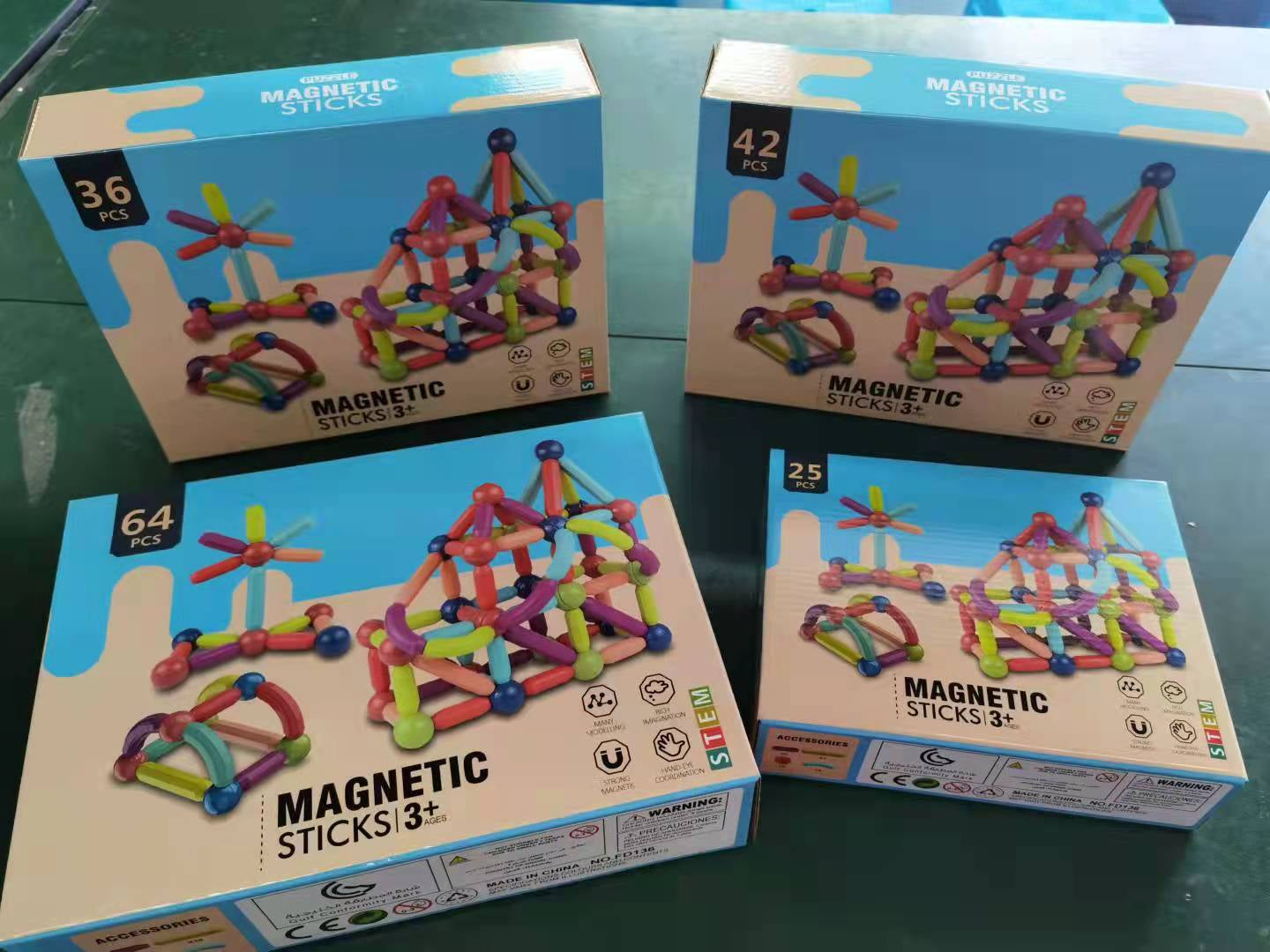 MAGNETIC STICKS: Joc STEM de Construit Magnetic (100 piese)