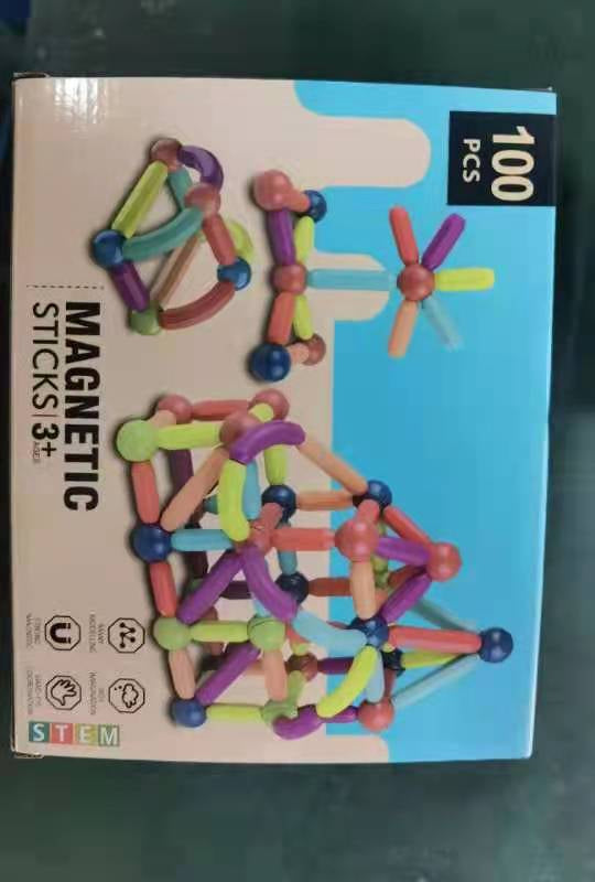 MAGNETIC STICKS: Joc STEM de Construit Magnetic (100 piese)