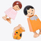 Set Figurine Din Lemn: Familia Cu Catelul (5 figurine)