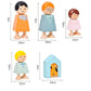 Set Figurine Din Lemn: Familia Cu Catelul (5 figurine)