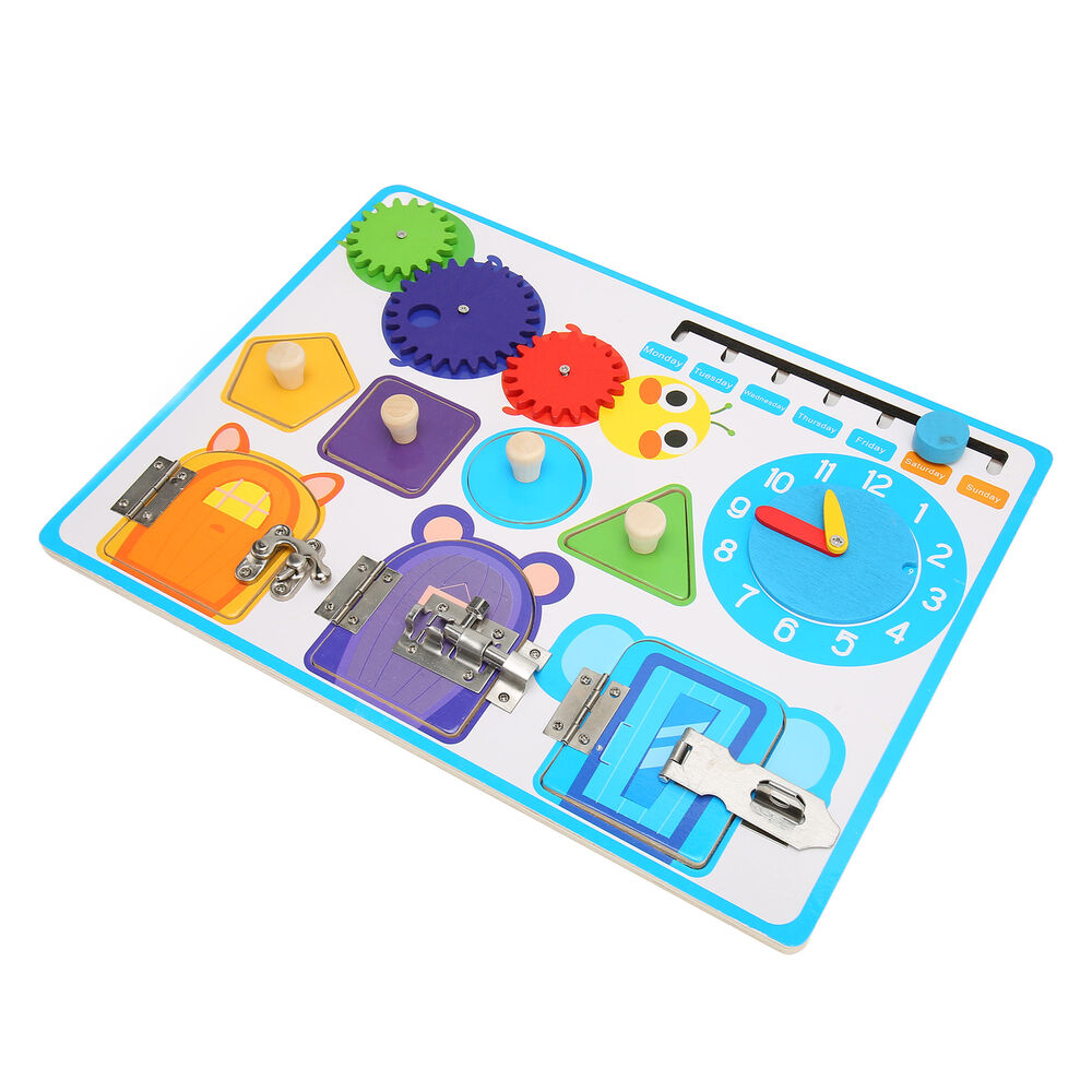 Joc Montessori Placa Senzoriala Cu Multiple Activitati (5-in-1)