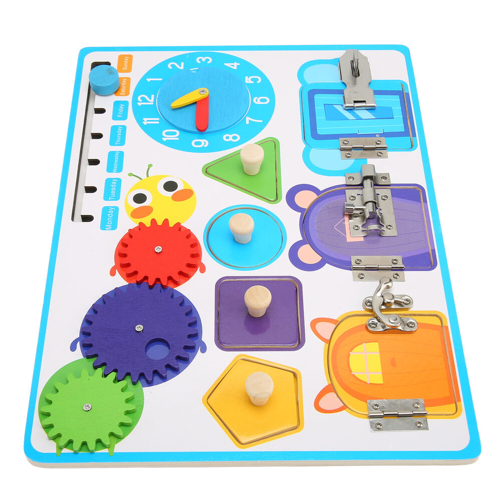 Joc Montessori Placa Senzoriala Cu Multiple Activitati (5-in-1)