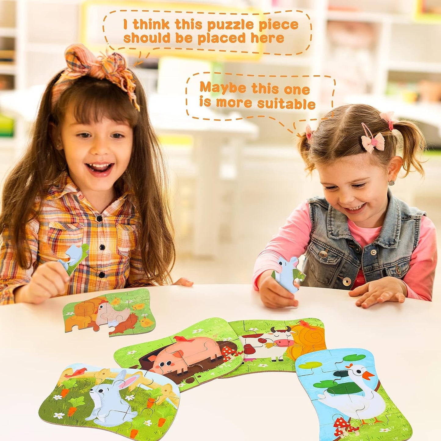 Puzzle Din Lemn In Cutie Metalica: Animale Polare (5-in-1)