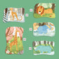 Puzzle Din Lemn In Cutie Metalica: Animale Jungla (5-in-1)