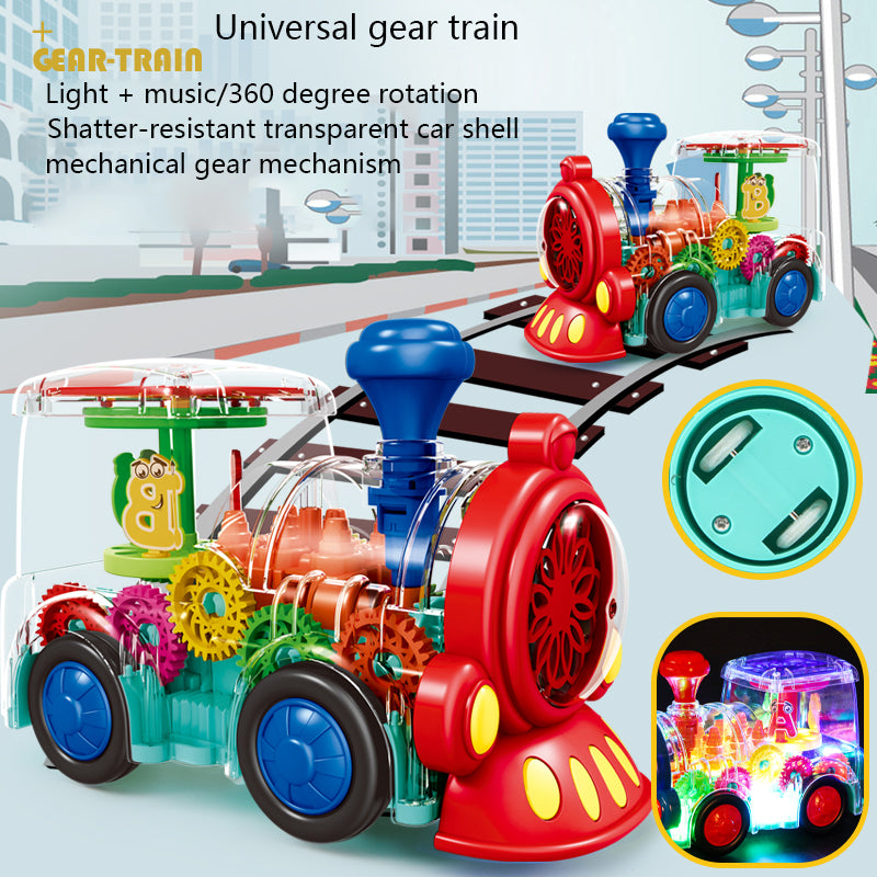 GEAR TRAIN: Locomotiva Cu Mecanisme, Sunete Si Lumini