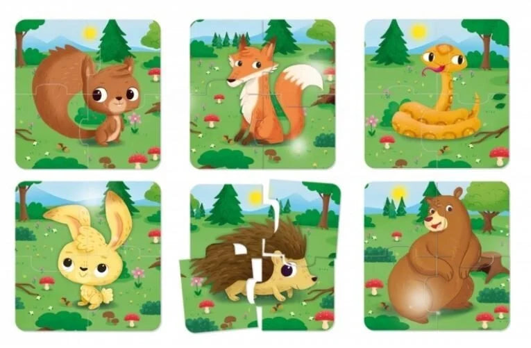 Baby Logic Puzzle: Animalele Padurii (8 puzzle-uri)