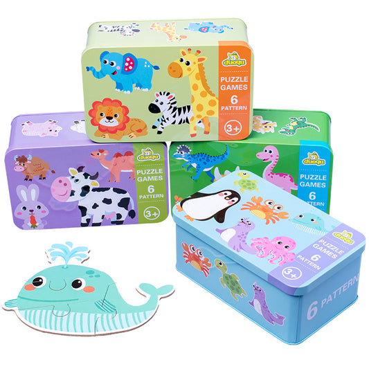 Cutie puzzle-uri creative (6 mini-puzzle)